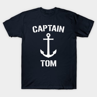 Nautical Captain Tom Personalized Boat Anchor T-Shirt